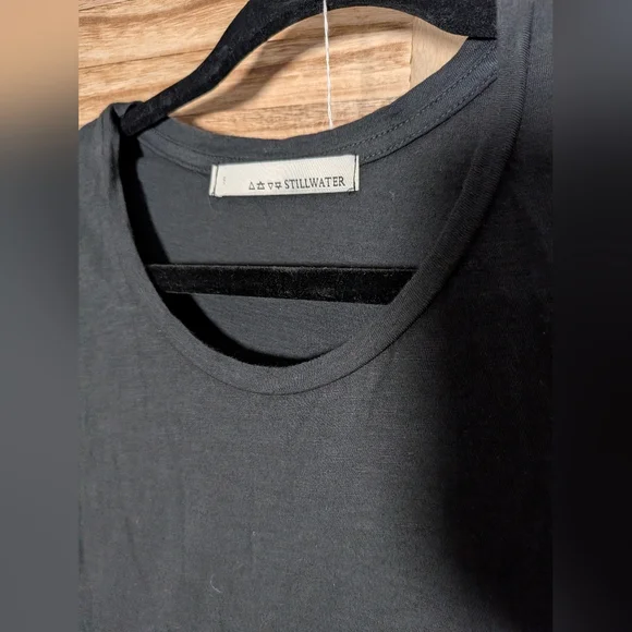 Stillwater The Brand Black Fringe Hem Sleeveless Tank Dress Cotton Size S - Picture 3 of 5